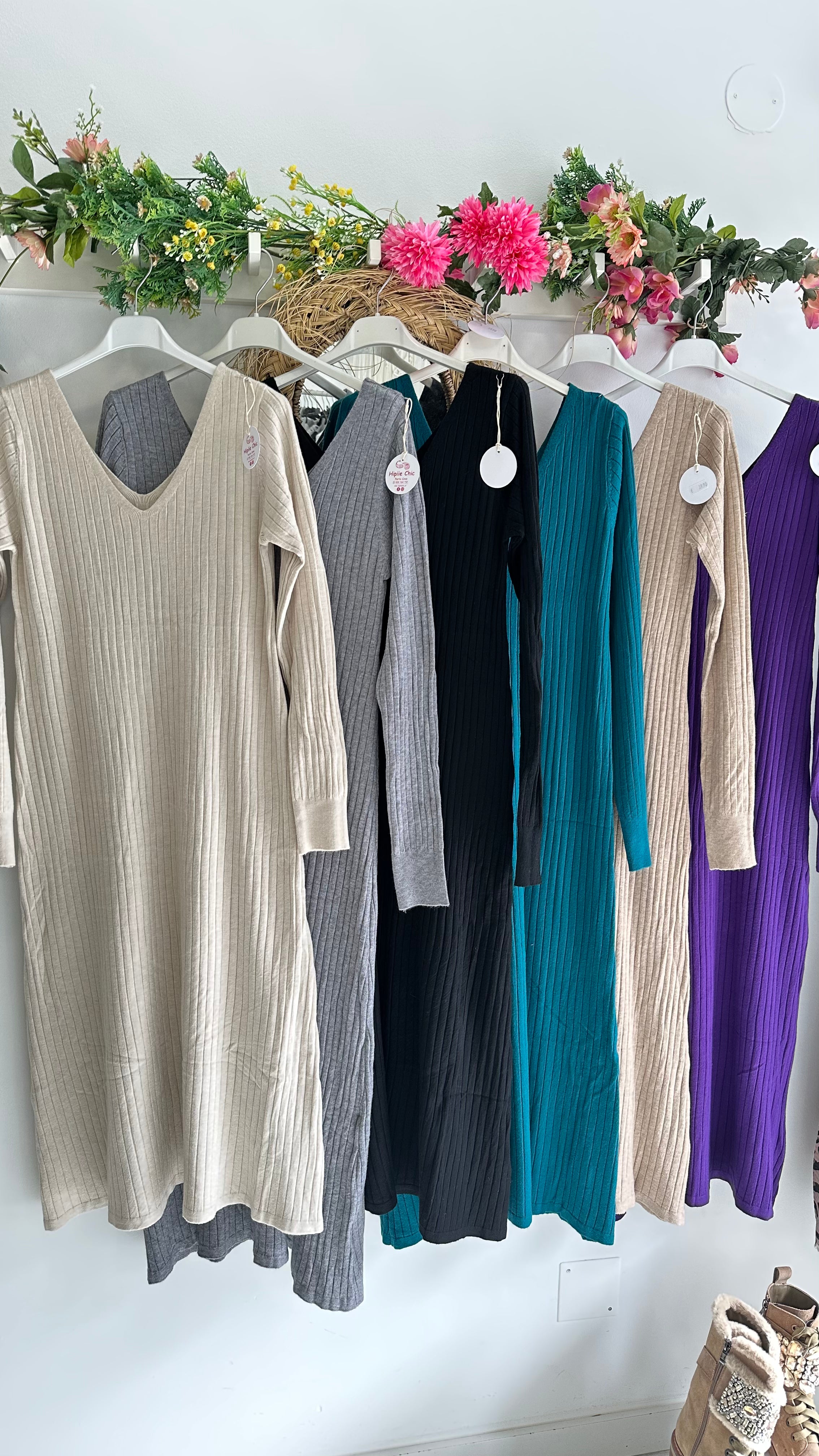 Vestido comprido deals malha